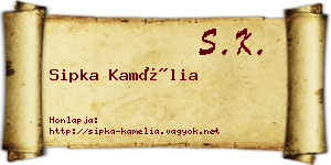 Sipka Kamélia névjegykártya